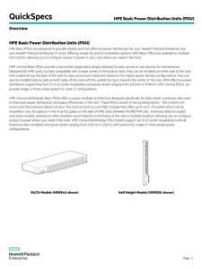 HPE Basic Power Distribution Units (PDU)