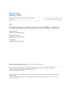 Characterization of Friction Loss in Pelton Turbine - Purdue e-Pubs