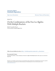 On the Combinatorics of the Free Lie Algebra With Multiple Brackets