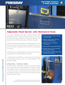 Adjustable Flood Barrier with Mechanical Seals