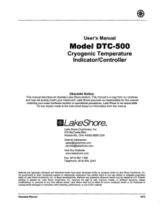 Model DTC-500_1972 - Lake Shore Cryotronics, Inc.