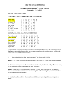 nec code questions - IAEI Western Section