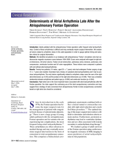 Determinants of Atrial Arrhythmia Late After the Atriopulmonary