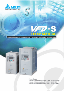 VFD-S Delta User manual