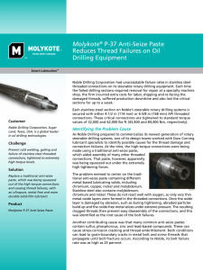 Molykote® P-37 Anti-Seize Paste Reduces Thread