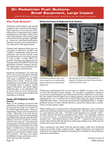 On Pedestrian Push Buttons: Small Equipment, Large Impact