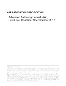 (AAF) Low-Level Container Specification v1.0.1