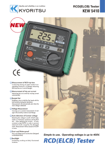 RCD(ELCB) Tester KEW 5410