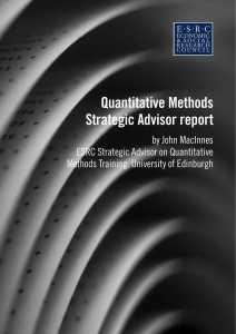 Quantitiative Methods Strategic Advisor report