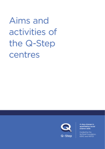 Aims and activities of the Q-Step centres