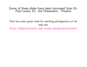 Some of these slides have been borrowed from Dr. Paul Lewis, Dr