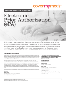 Electronic Prior Authorization (ePA)