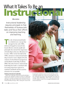What It Takes to Be an Instructional Leader