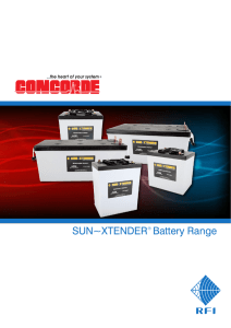 SUN~XTENDER Battery Range - Sunergy Solar Water Wind
