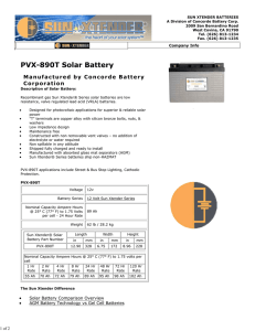 Sun Xtender Solar Batteries