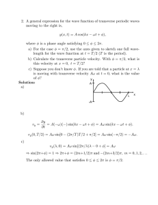 2. A general expression for the wave function of transverse periodic