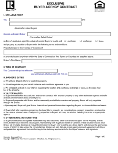 Exclusive Buyer Agency Contract (box form)