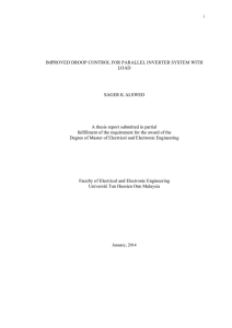 IMPROVED DROOP CONTROL FOR PARALLEL INVERTER