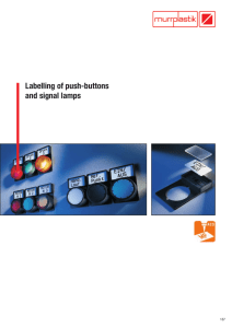 Labelling of push-buttons and signal lamps
