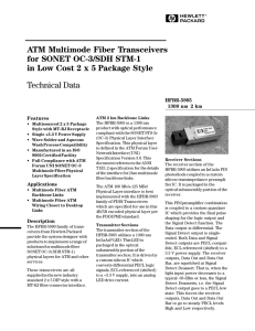 ATM Multimode Fiber Transceivers for SONET OC-3/SDH STM