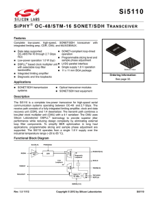 Si5110 Data Sheet -- SiPHY OC-48/STM