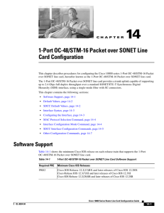 1-Port OC-48/STM-16 Packet over SONET Line Card