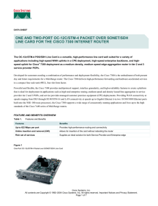 One and Two-Port OC-12c/STM-4 Packet over SONET/SDH