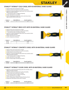 STANLEY® FATMAX® coLd chiSEL wiTh bi