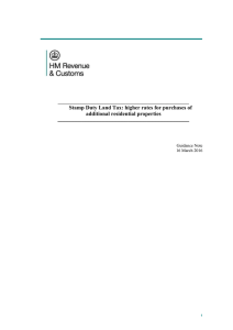 Stamp Duty Land Tax: higher rates for purchases of