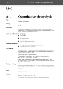 81. Quantitative electrolysis