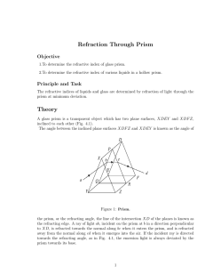 Refraction Through Prism Theory
