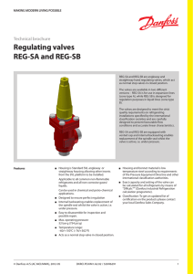 Regulating valves REG-SA and REG-SB - Gafco