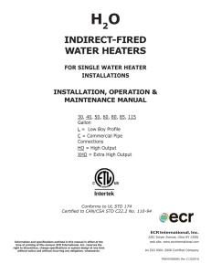 indirect-fired water heaters