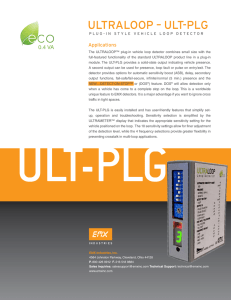ULT-PLG Plug-In Style Vehicle Loop Detector Spec Sheet