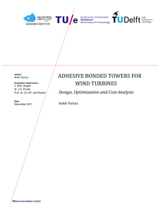 adhesive bonded towers for wind turbines