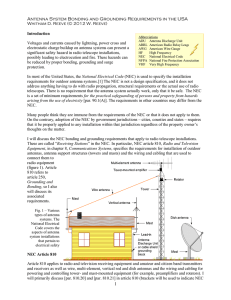 1 Antenna System Bonding and Grounding Requirements