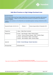Safe Work Practices on High Voltage Overhead Lines
