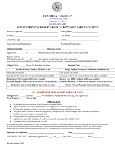 Reservation Form for Park Facilities