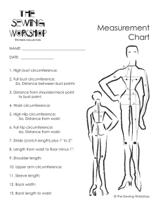 Measurement Chart - The Sewing Workshop