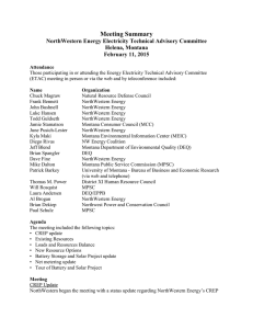 Meeting Summary - NorthWestern Energy