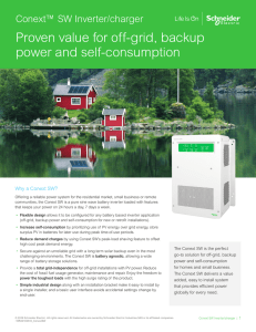 Conext SW Inverters for Off-grid, Backup Power