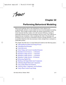 HSPICE behavioral modeling