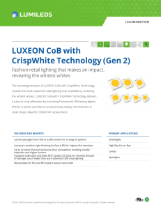 LUXEON CoB with CrispWhite Technology (Gen 2)