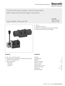 Directional spool valves, directly operated, with manual and fluid