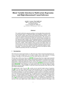 Block Variable Selection in Multivariate