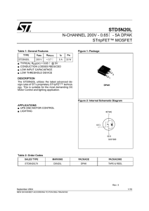 N-channel 200V - 0.65 - 5A DPAK STripFET™ MOSFET