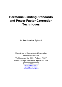 Harmonic Limiting Standards and Power Factor Correction
