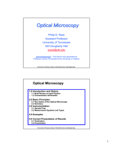 Optical Microscopy