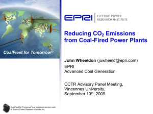 Reducing CO2 Emissions from Coal-Fired