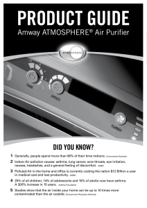 Amway ATMOSPHERE® Air Purifier did you know?